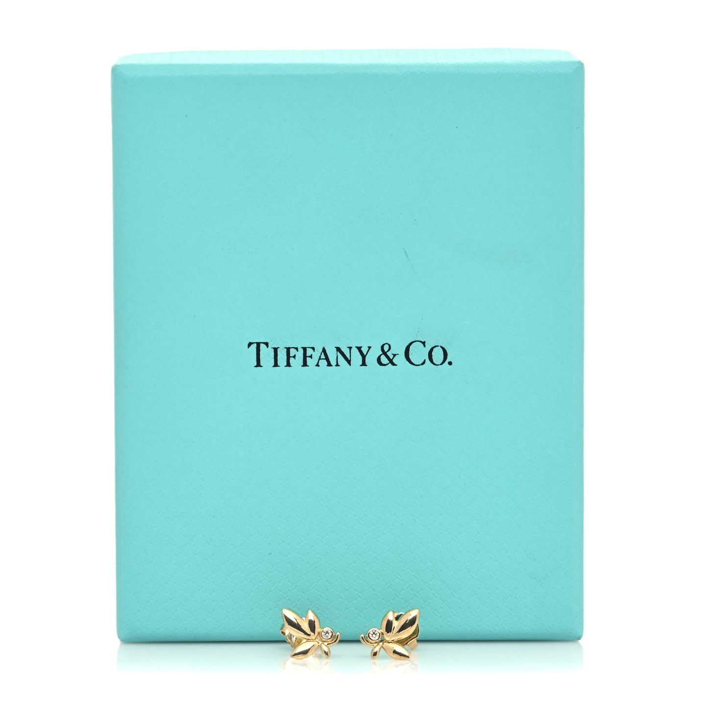 18K Yellow Gold Diamond Paloma Picasso Olive Leaf Earrings
