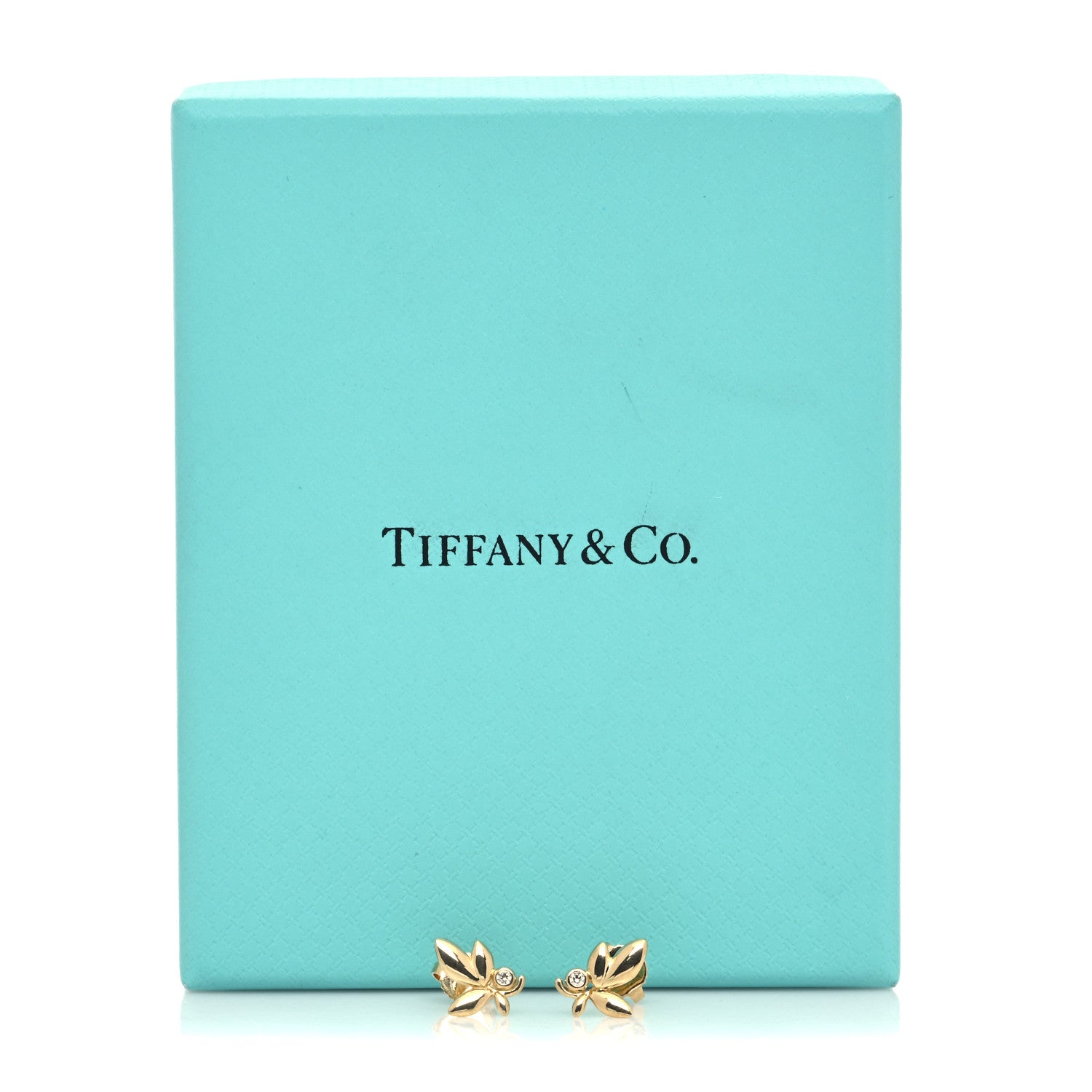 Tiffany 18K Yellow Gold Diamond Paloma Picasso Olive Leaf Earrings 6 of 6