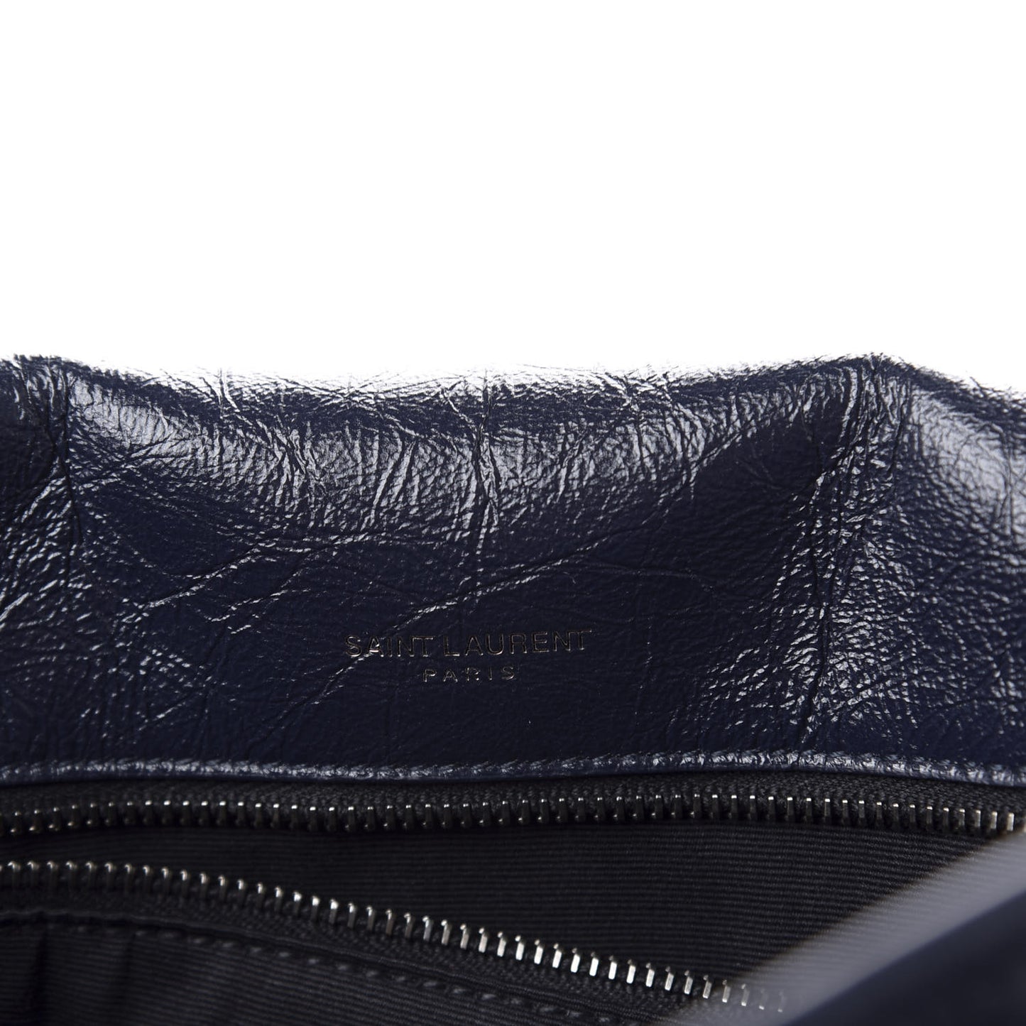 Crinkled Calfskin Matelasse Monogram Large Niki Chain Satchel Deep Marine