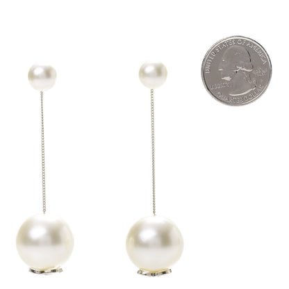 Chanel Pearl CC Chain Drop Earrings Gold 2 of 4