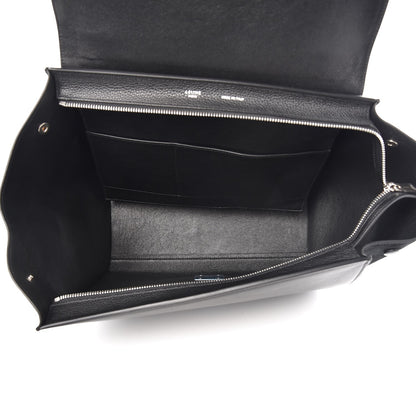 Celine Drummed Calfskin Suede Medium Trapeze Black 5 of 6