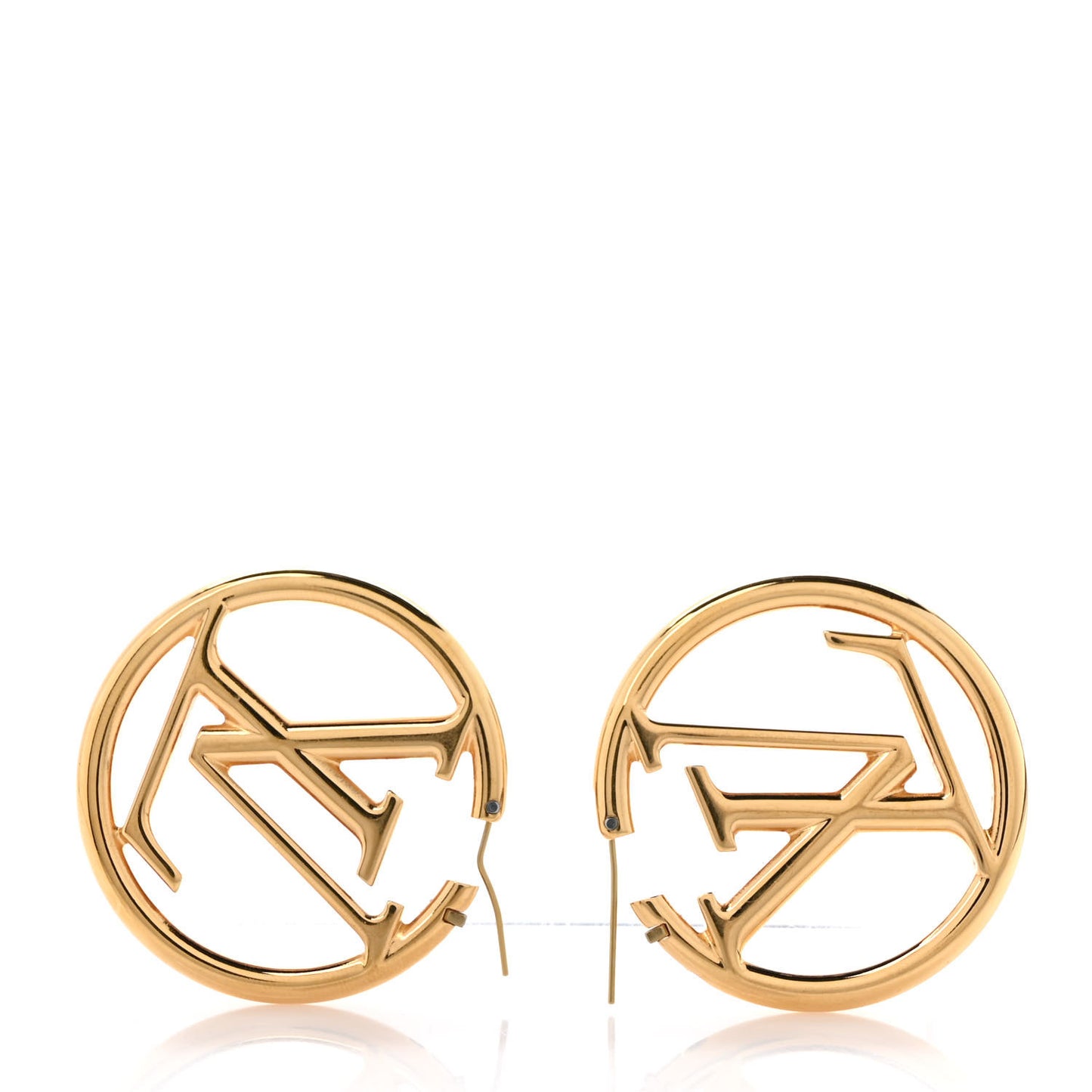 Metal Louise Hoop Earrings Gold