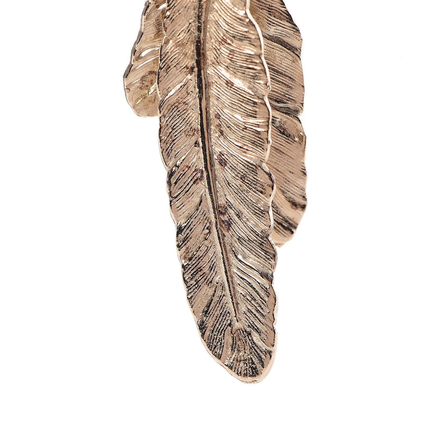 Chanel Feather CC Drop Earrings Gold 5 of 8