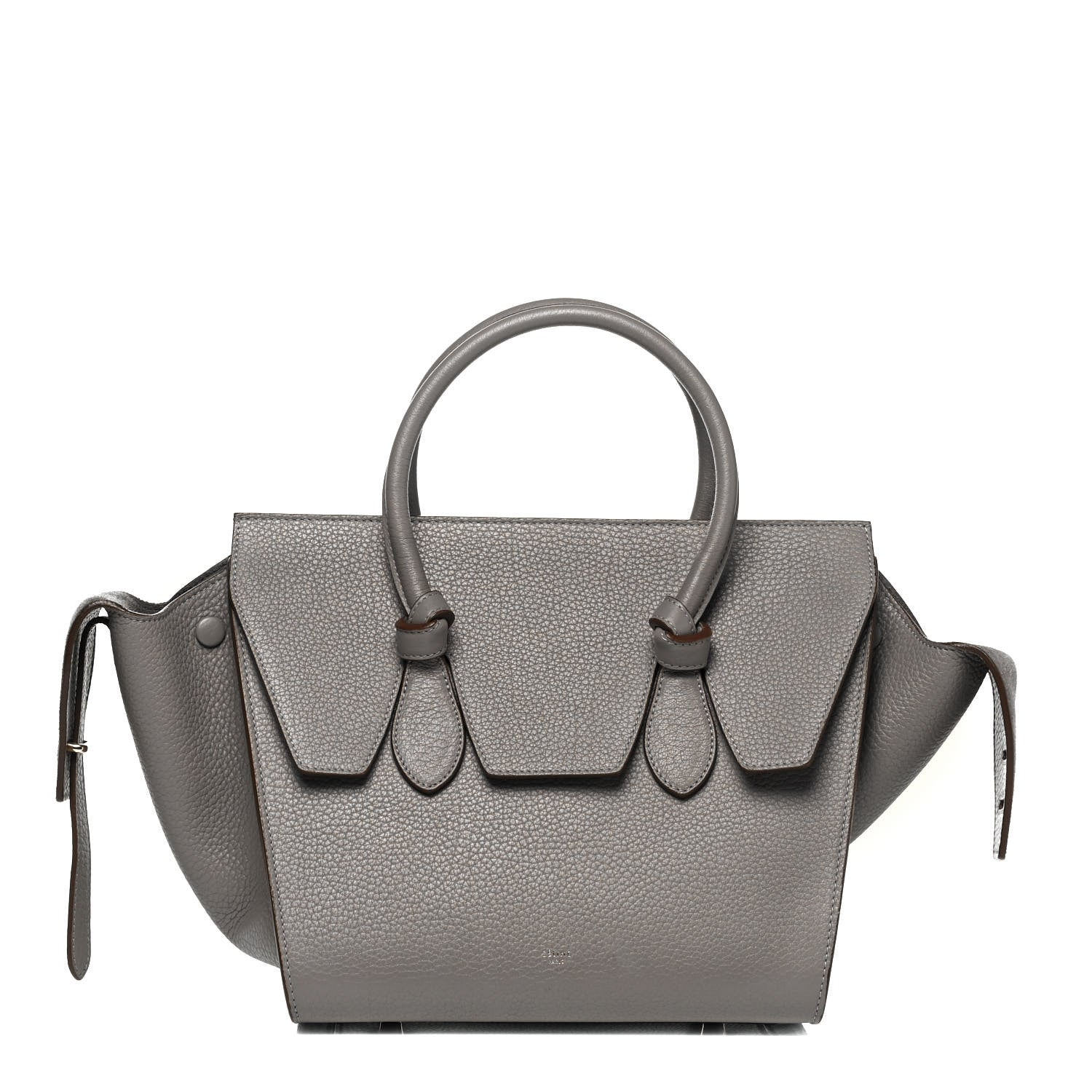 Celine Crisped Calfskin Small Tie Knot Tote Medium Grey 1 of 7