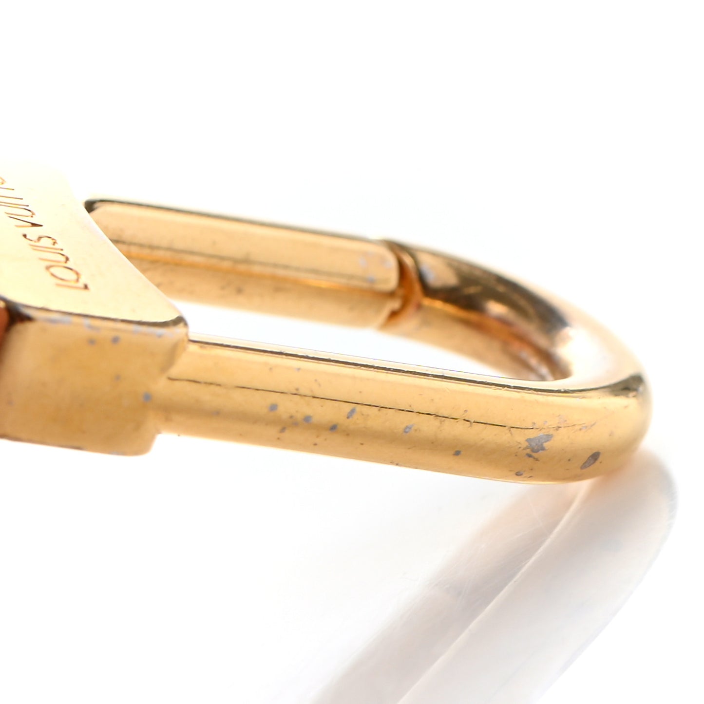 Brass Enamel Fleur De Monogram Bag Charm Chain Gold