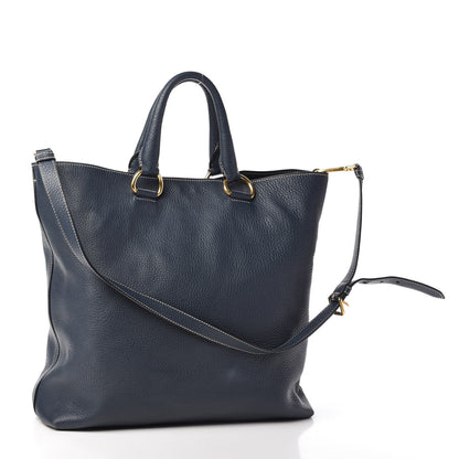 Prada Vitello Daino Shopping Tote Inchiostro 3 of 11