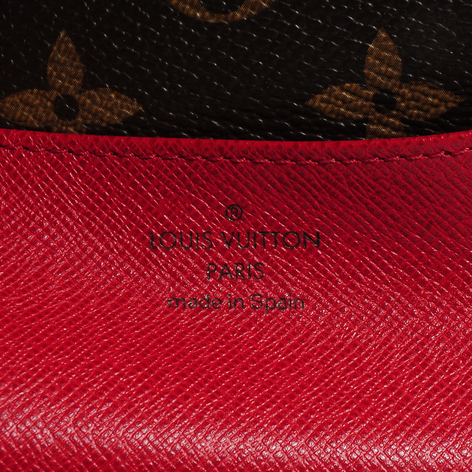 Louis Vuitton Monogram Emilie Wallet Red 6 of 8