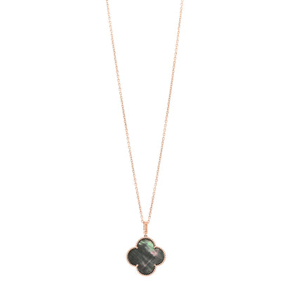 Van Cleef & Arpels 18K Rose Gold Gray Mother of Pearl Magic Alhambra Long Necklace 1 of 5