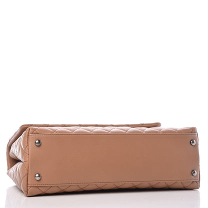 Chanel Caviar Lizard Quilted Large Coco Handle Flap Beige 4 of 9