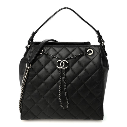 Chanel Caviar Quilted Medium CC Bucket Bag Black 1 of 10