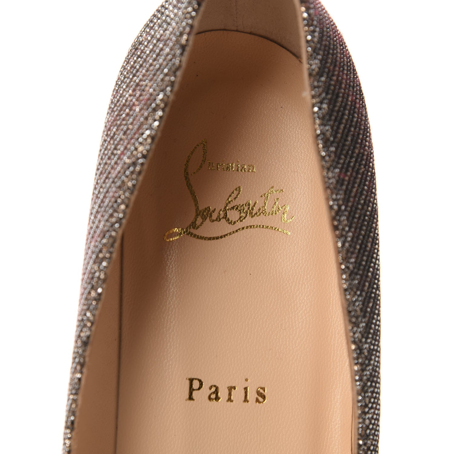 Christian Louboutin Glitter Chain Cadrilla 35 Pumps 39.5 Roche 8 of 9
