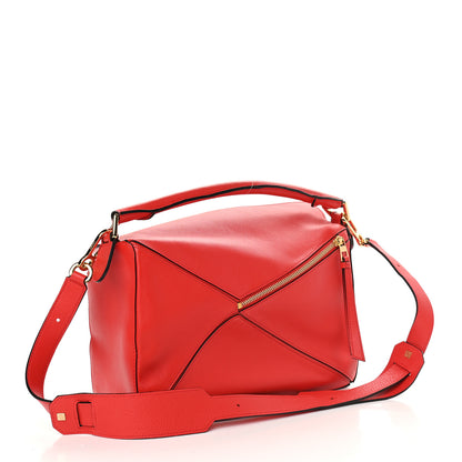 Loewe Calfskin Medium Puzzle Bag Scarlet 2 of 8