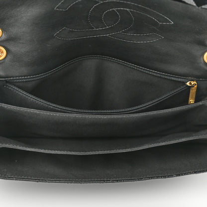 Chanel Patent Goatskin Quilted 3 Pocket Accordion Flap Black 5 of 10