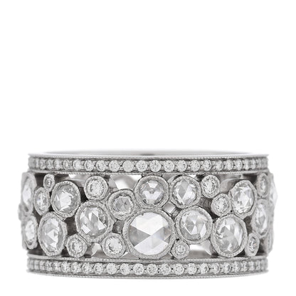 Tiffany Platinum Diamond Cobblestone Band Ring 51 5.75 1 of 5