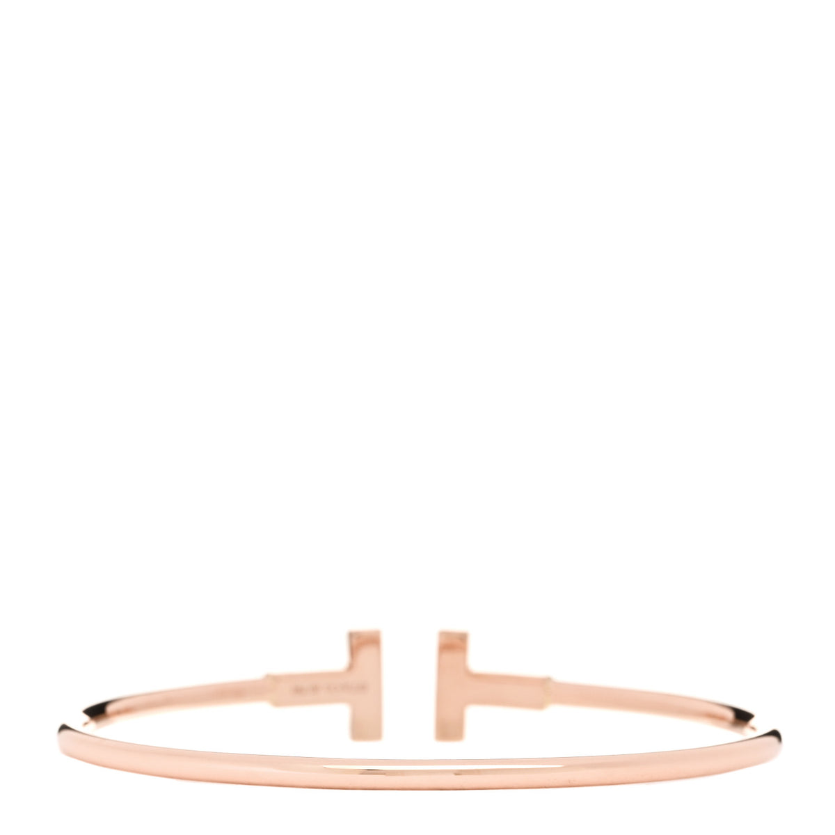 Tiffany 18K Rose Gold T Wire Bracelet 2 of 3