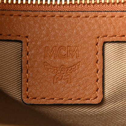 MCM Visetos Medium Boston Bag Cognac 7 of 11