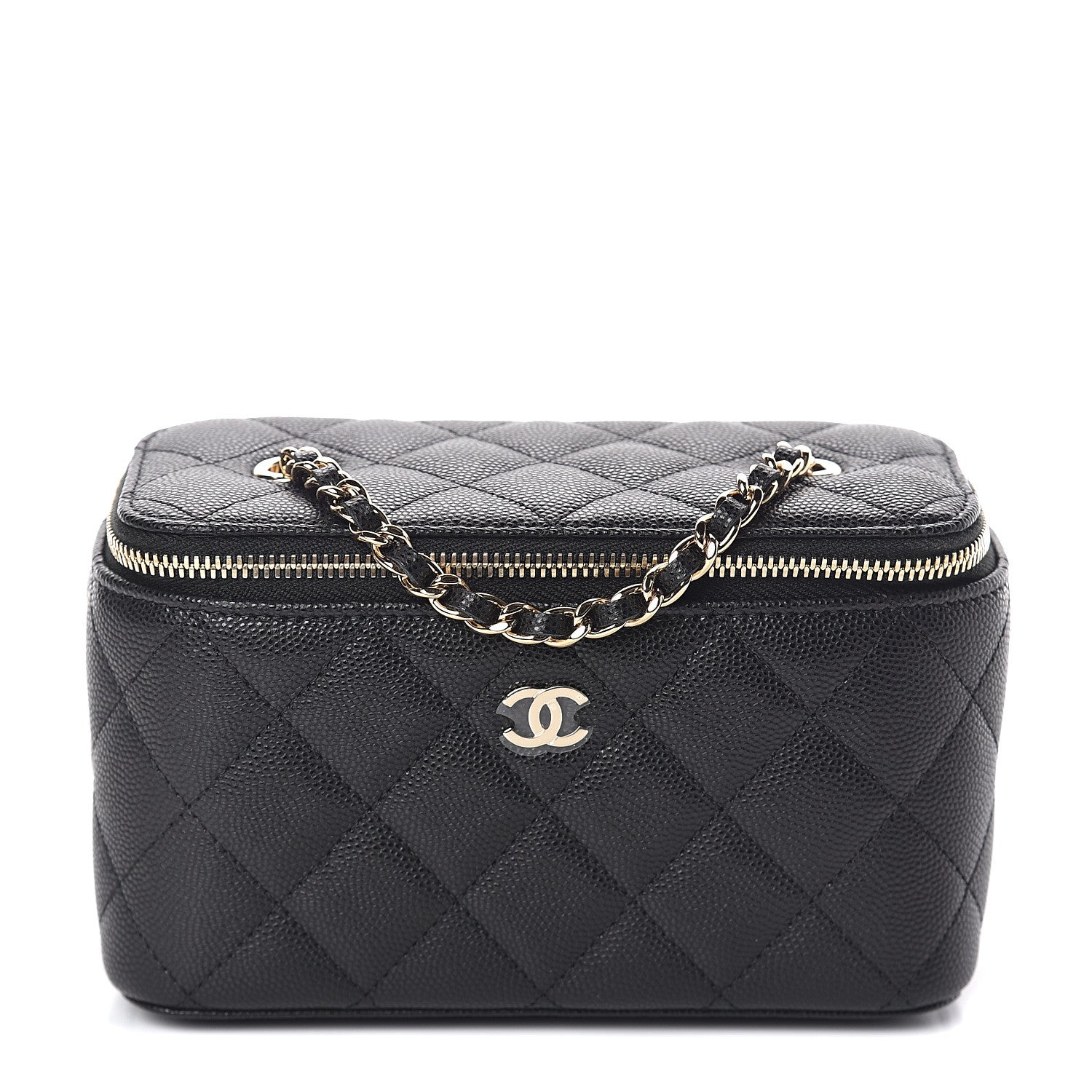 Chanel Caviar Quilted Small Vanity Case With Chain Black 1 of 8