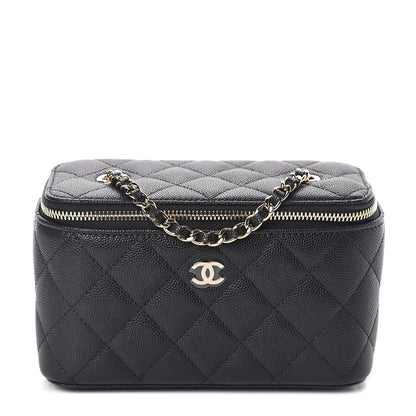 Chanel Caviar Quilted Small Vanity Case With Chain Black 1 of 8