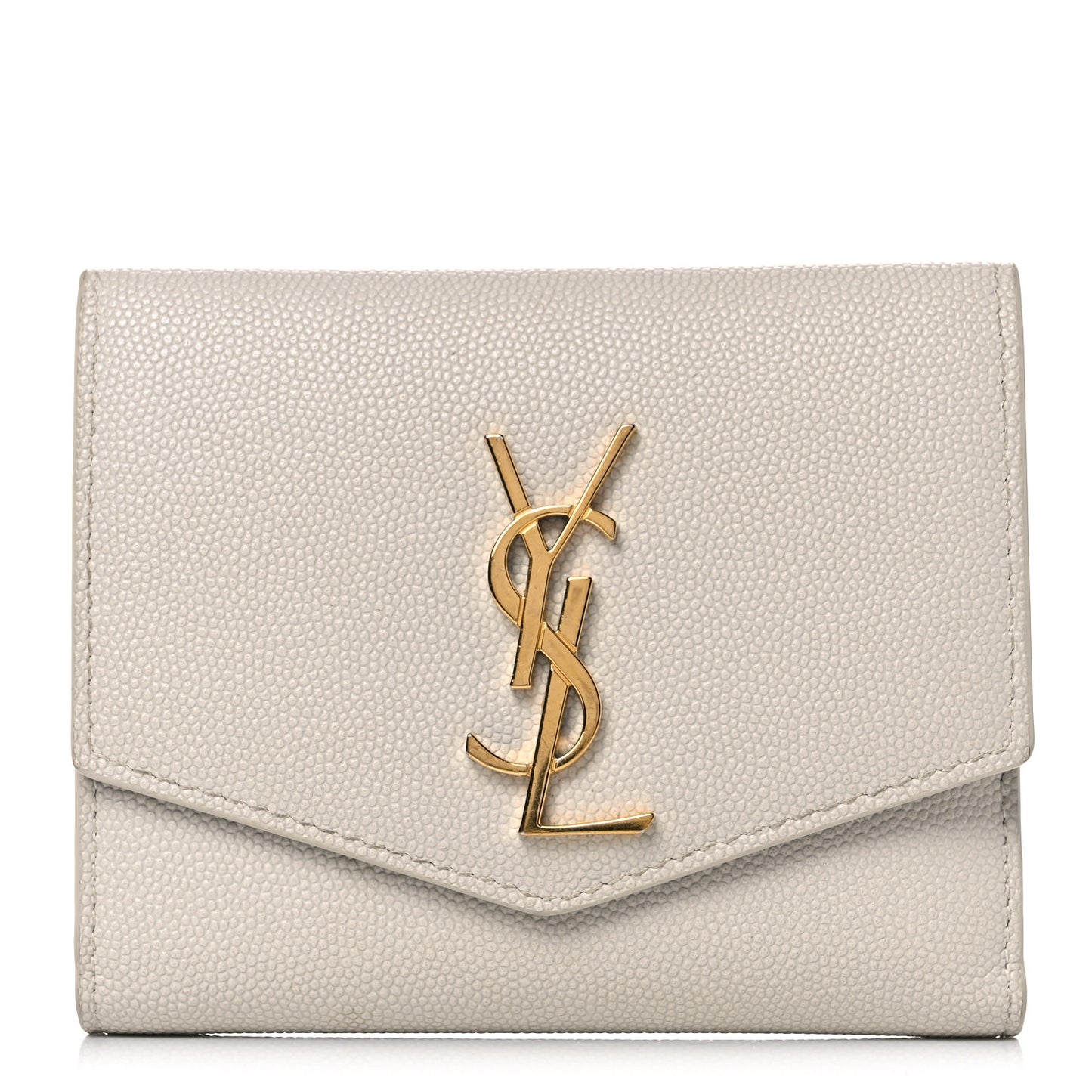 Grain De Poudre Monogram Uptown Compact Wallet Blanc Vintage