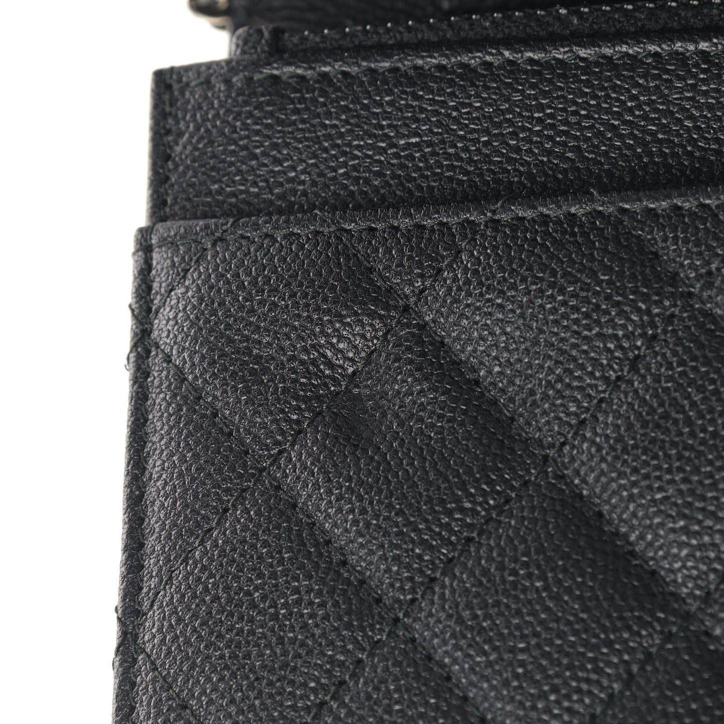 Caviar Quilted Boy Wallet On Chain WOC Black