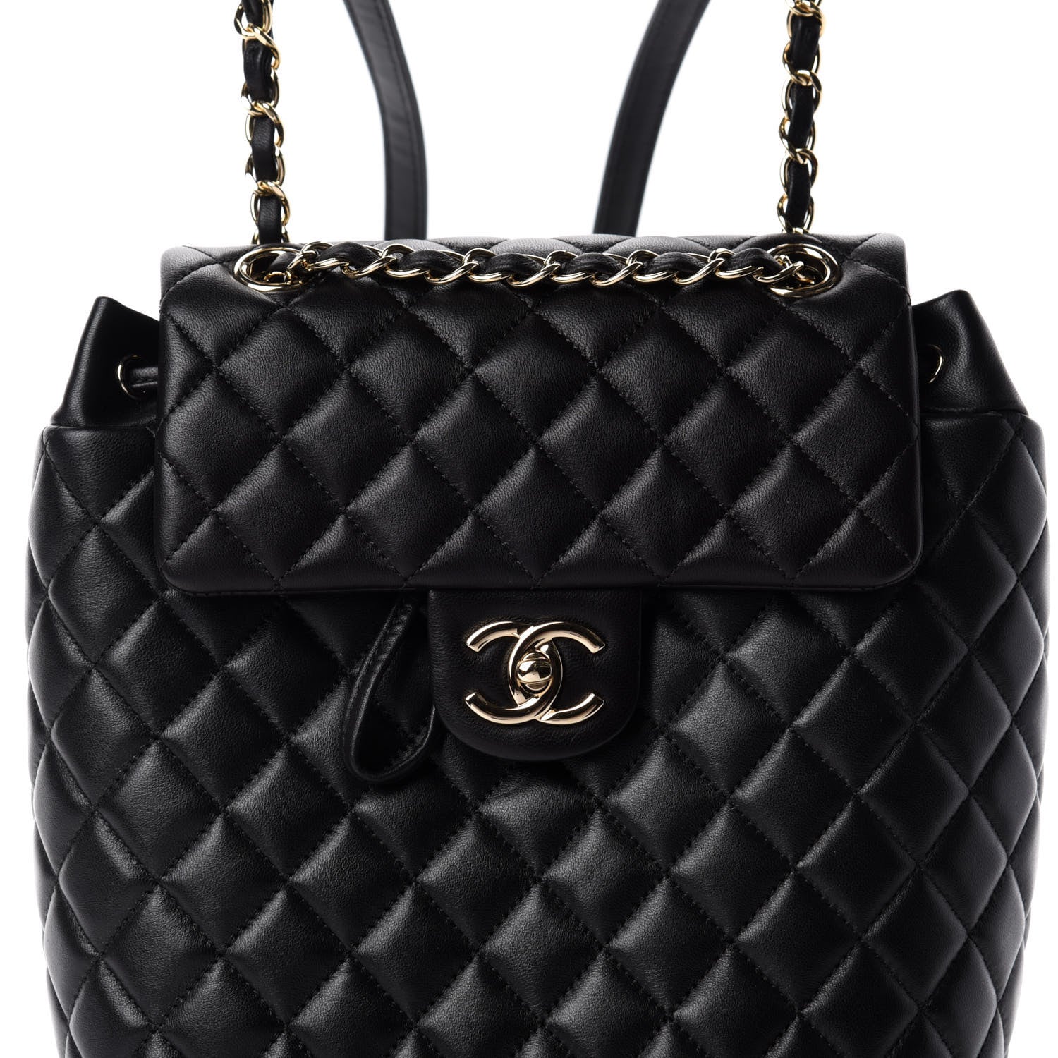 Chanel Lambskin Quilted Small Urban Spirit Backpack Black 9 of 10