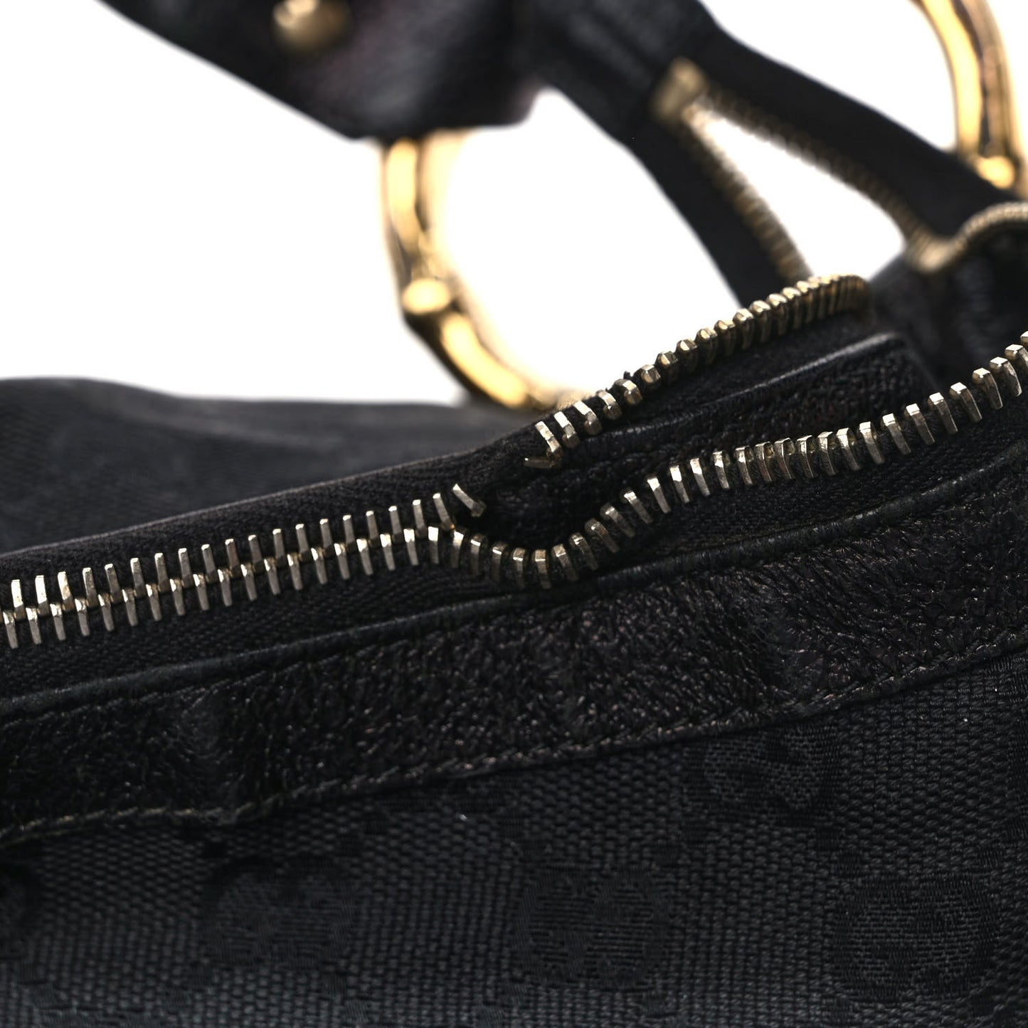 Monogram Web Bamboo Ring Hobo Black