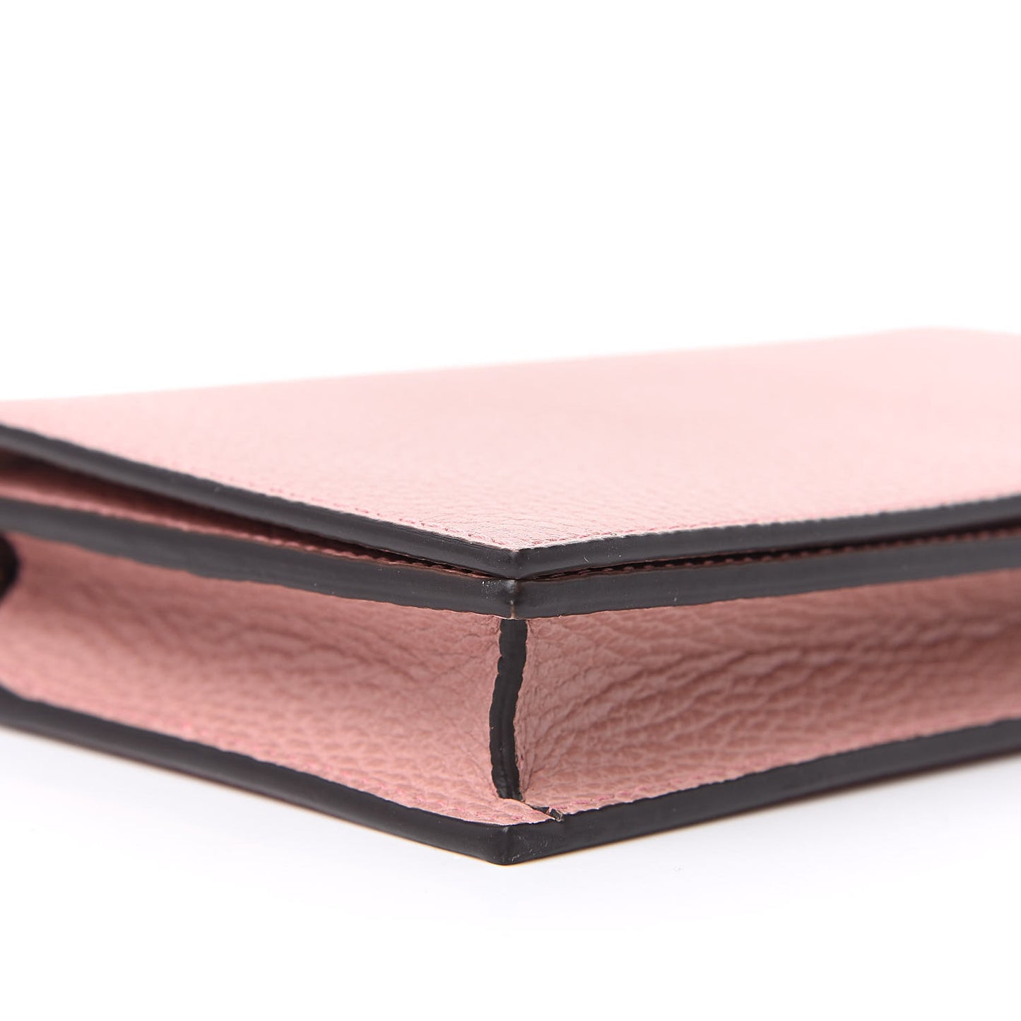 Dollar Calfskin Medium Betty Chain Wallet Soft Pink