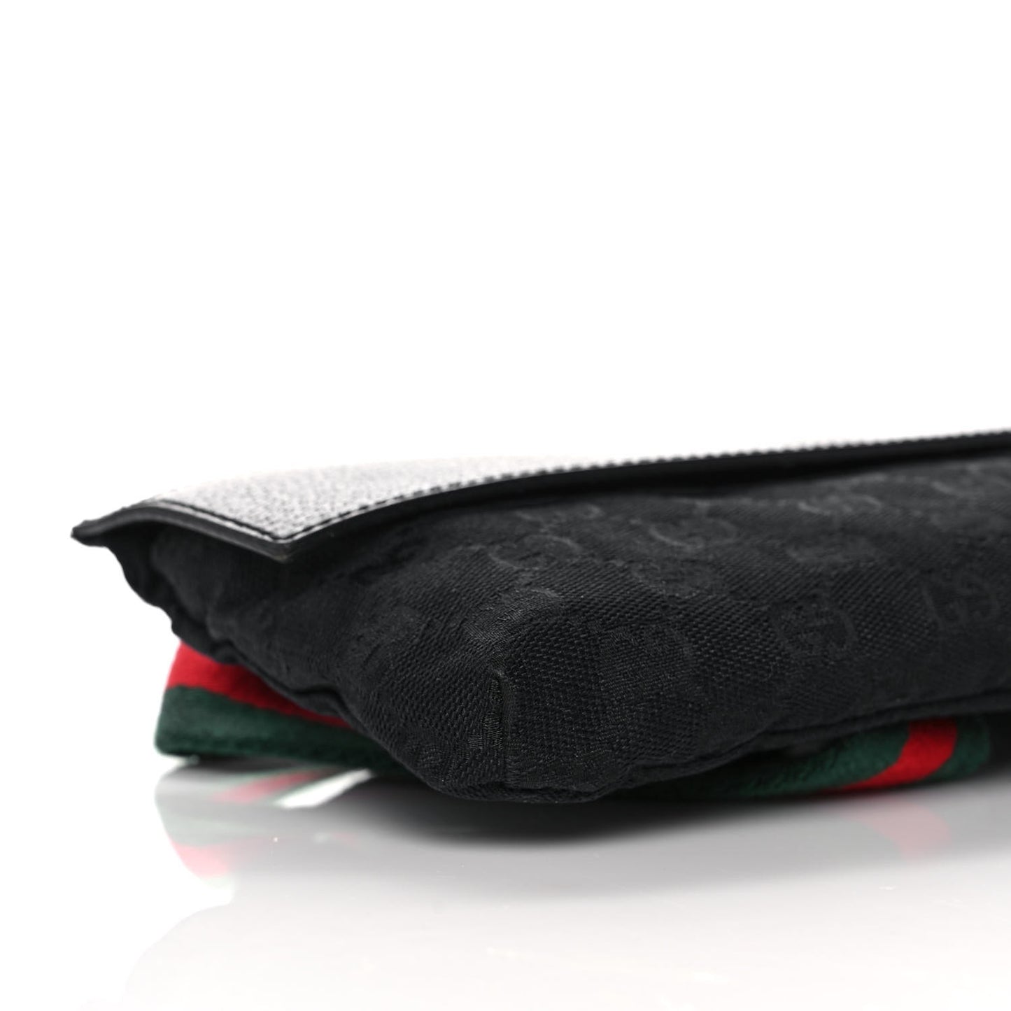 Monogram Web Belt Pouch Bag Black