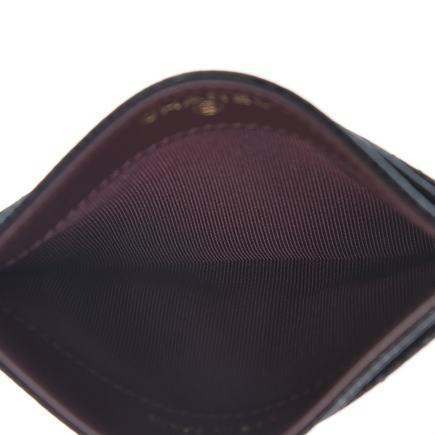 Caviar Quilted Card Holder Black