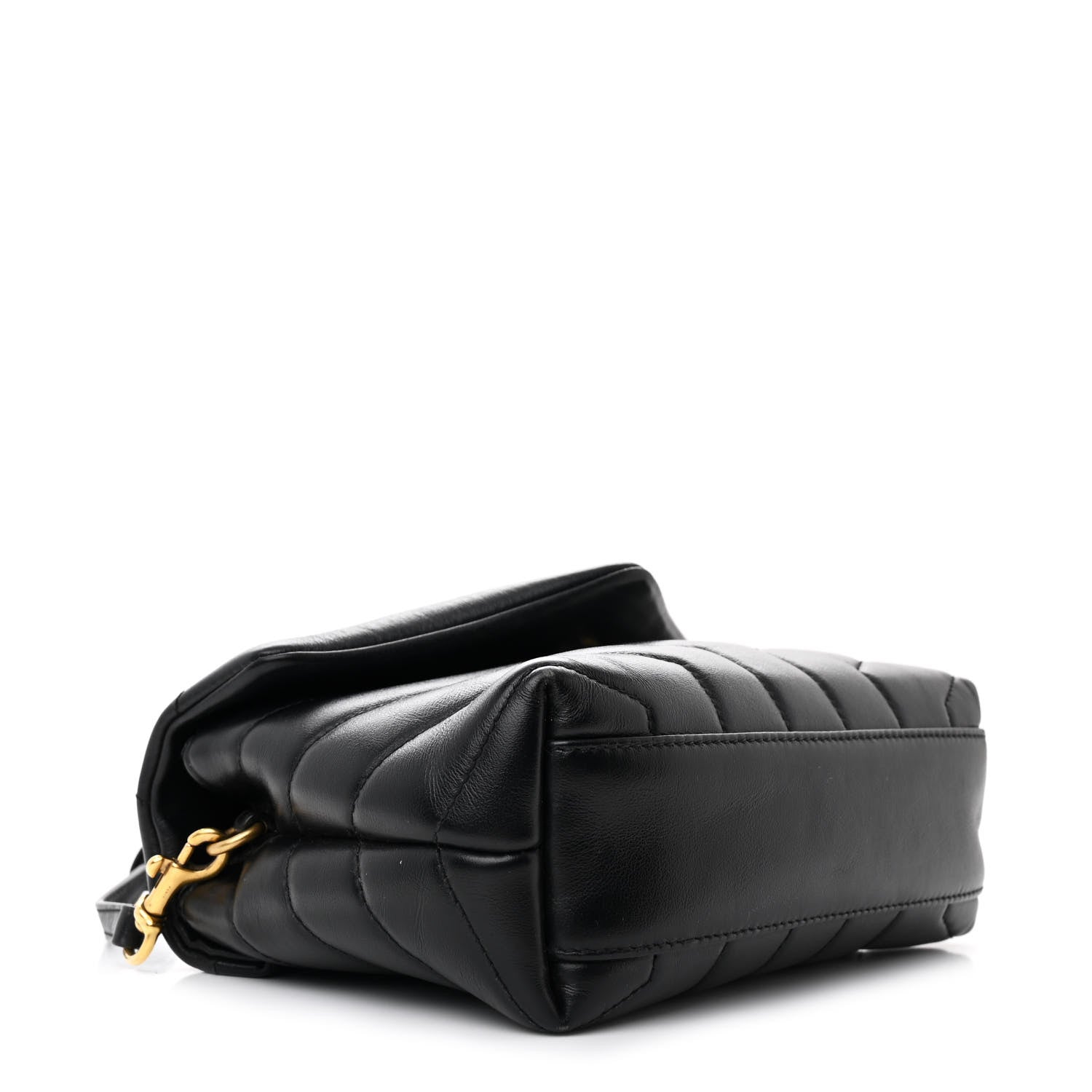 Saint Laurent Calfskin Y Quilted Monogram Toy Loulou Crossbody Bag Black 4 of 11