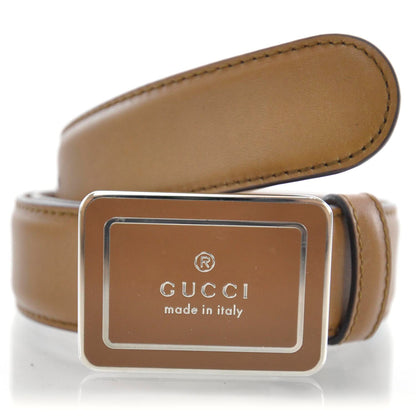 Gucci Leather Trademark Logo Belt 85 34 3 of 3