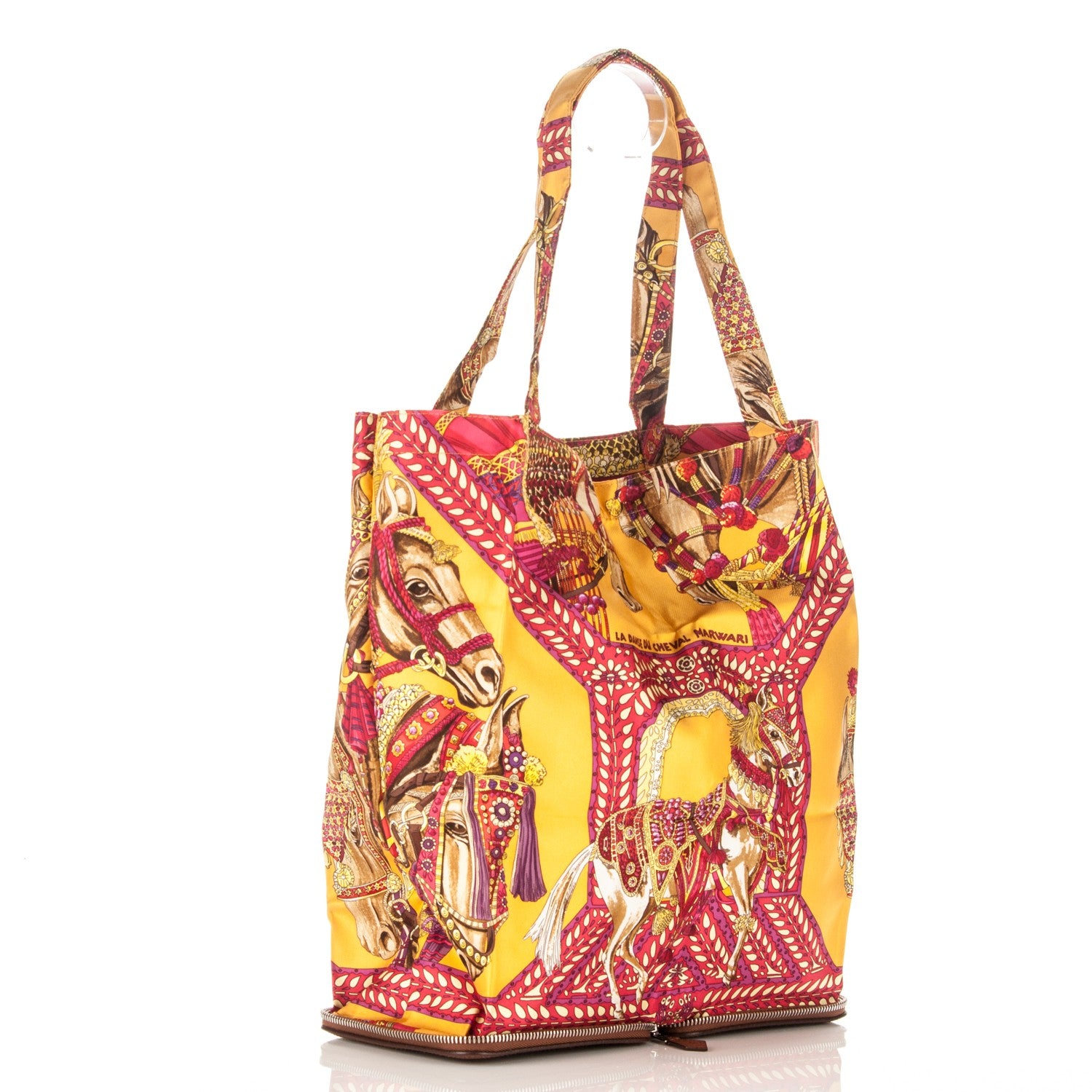 Hermes Buffle Gala Silky Pop La Danse du Cheval Marwari Shopper Tote Marron 3 of 8