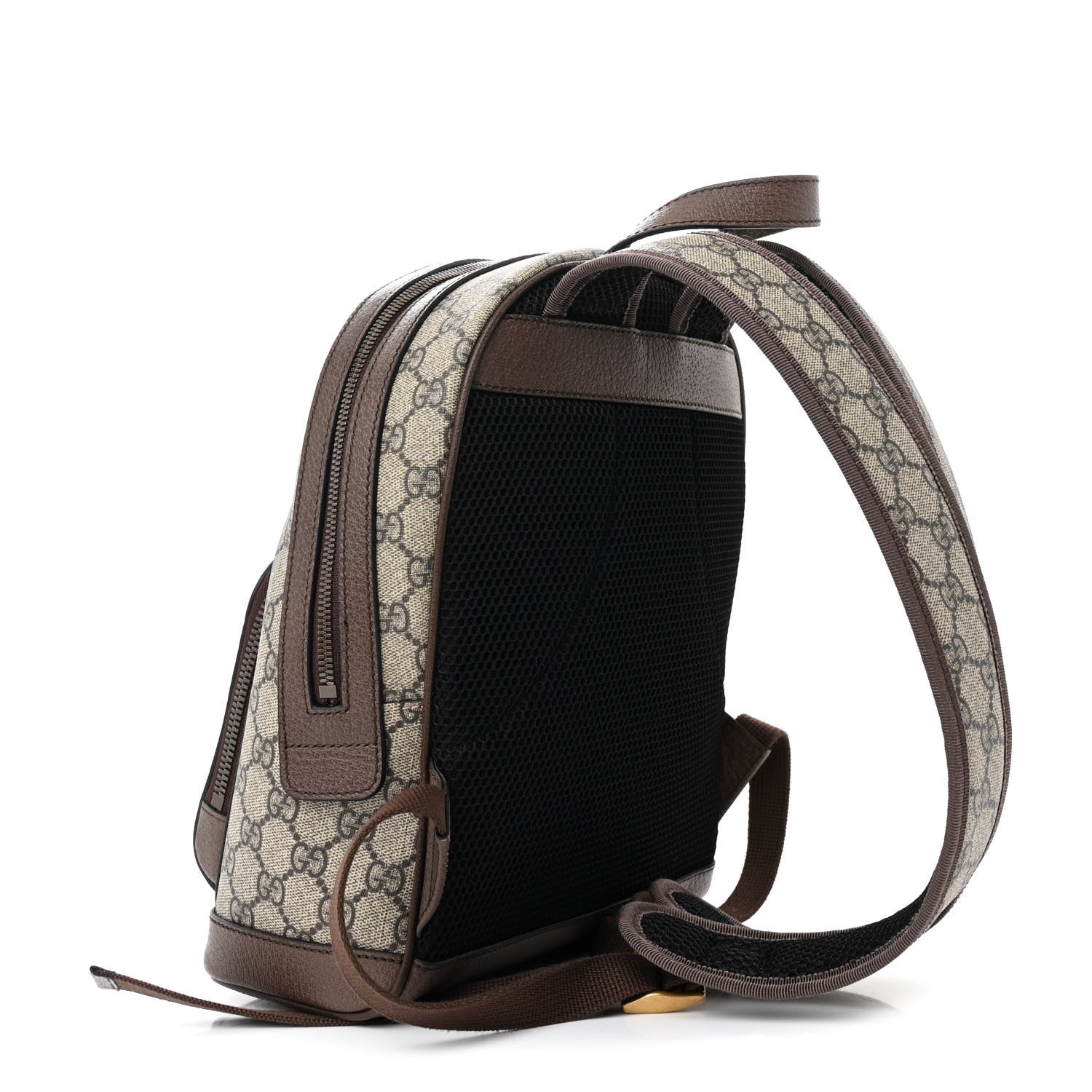 Gucci GG Supreme Monogram Calfskin Web Small Ophidia Day Backpack Beige Ebony New Acero 3 of 10