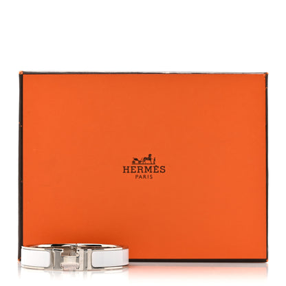 Hermes Enamel Narrow Clic Clac H Bracelet PM White 5 of 5