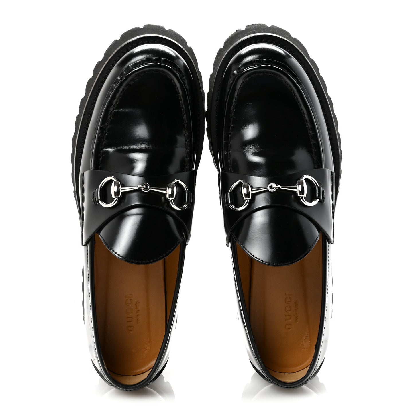 Cordovan Lux Womens Horsebit 45mm Platform Loafers 39 Black