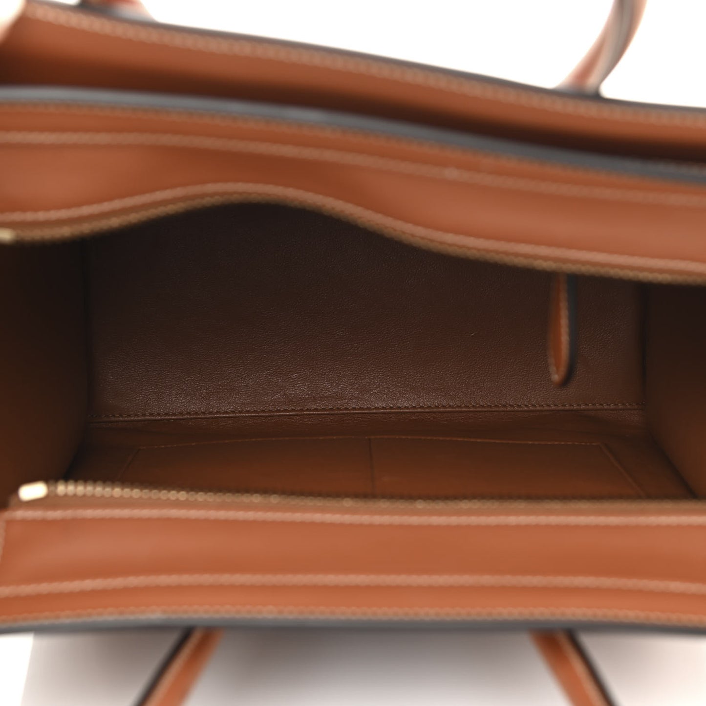 Textile Smooth Calfskin Micro Luggage Navy Tan
