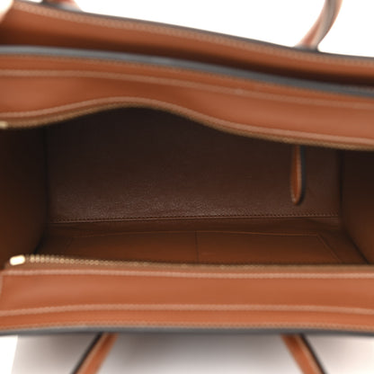 Celine Textile Smooth Calfskin Micro Luggage Navy Tan 5 of 16