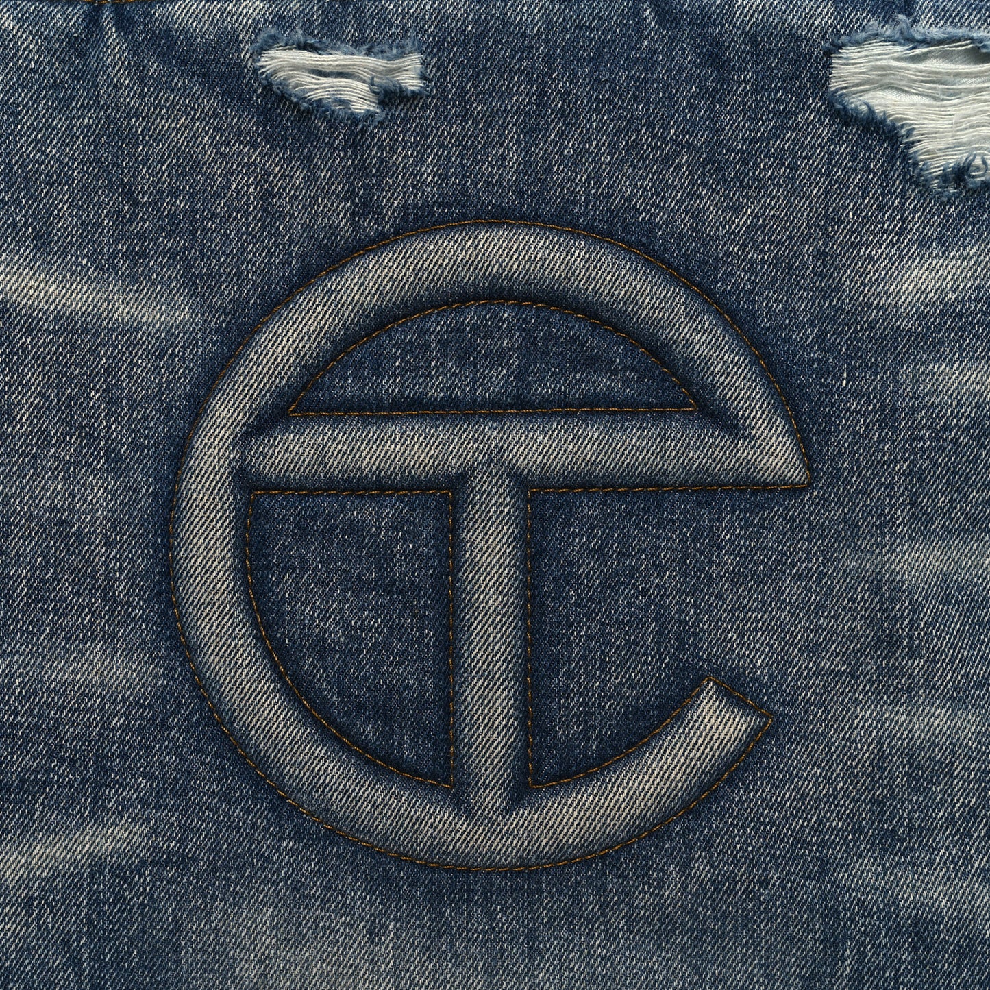 Denim Medium Shopping Bag Distressed Blue