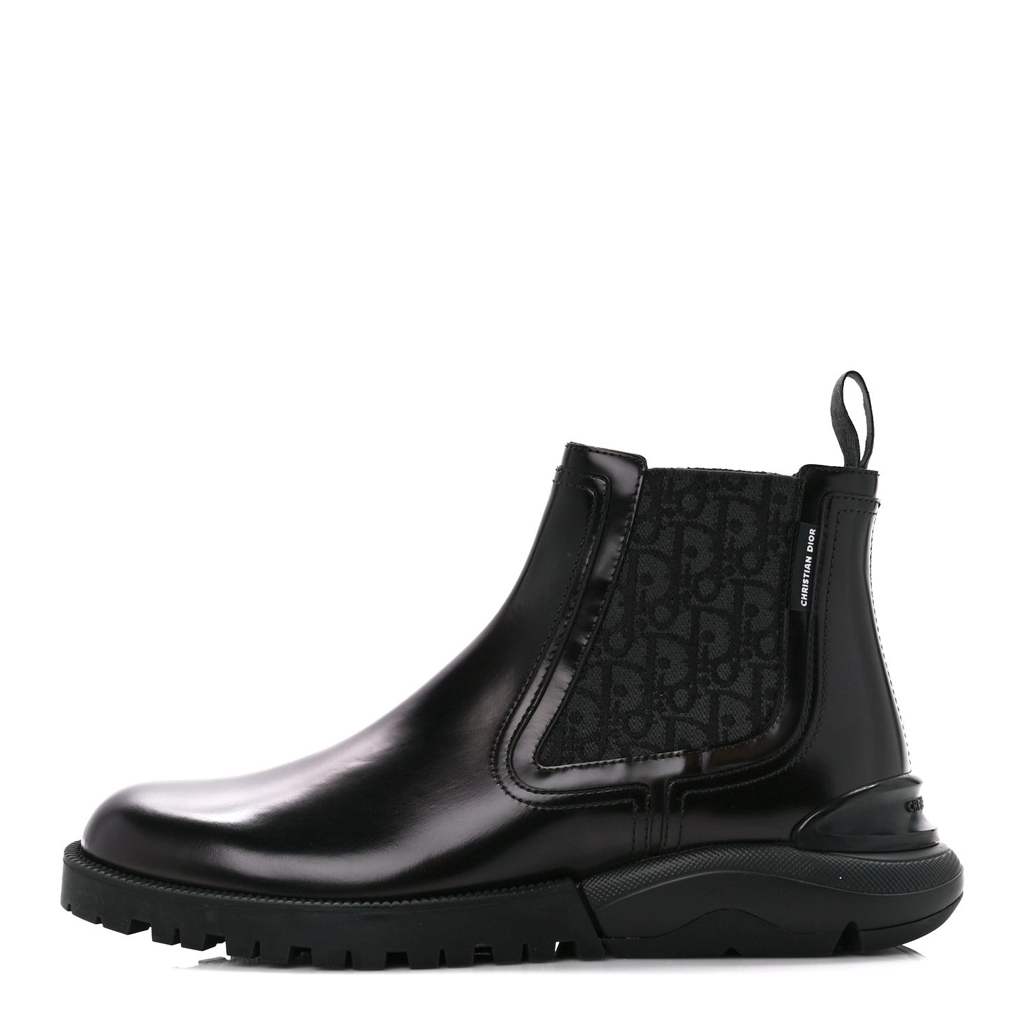 Smooth Calfskin Oblique Explorer Chelsea Boots 41 Black