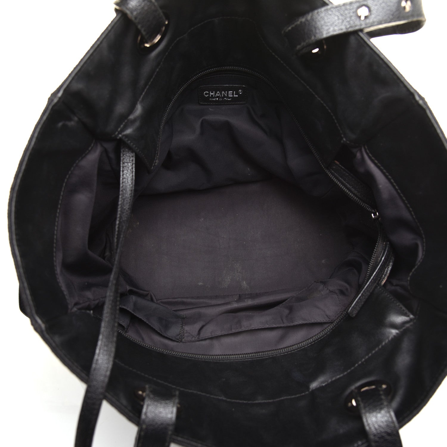 Chanel Coated Canvas Quilted Large Paris Biarritz Tote Black 5 of 11