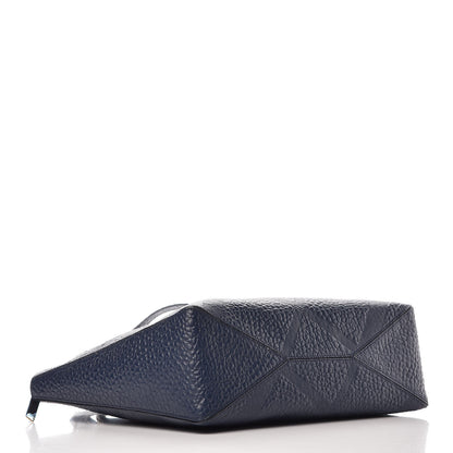 Burberry Heritage Grain Check Embossed Medium Dewsbury Tote Blue Carbon 4 of 10