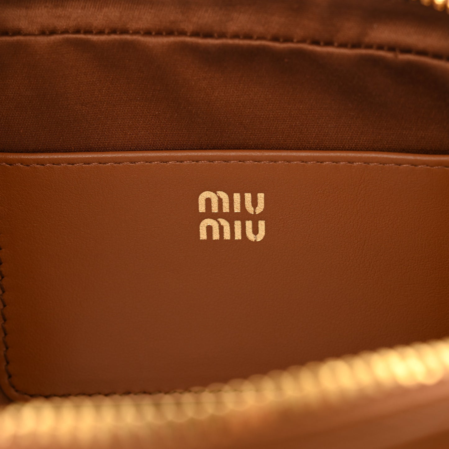 Calfskin Mini Arcadie Top Handle Bag Cognac