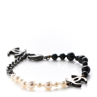 Chanel Pearl Beaded CC Bracelet Black 1 of 5