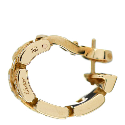 Cartier 18K Yellow Gold Diamond Panthere Maillon Earrings 4 of 5