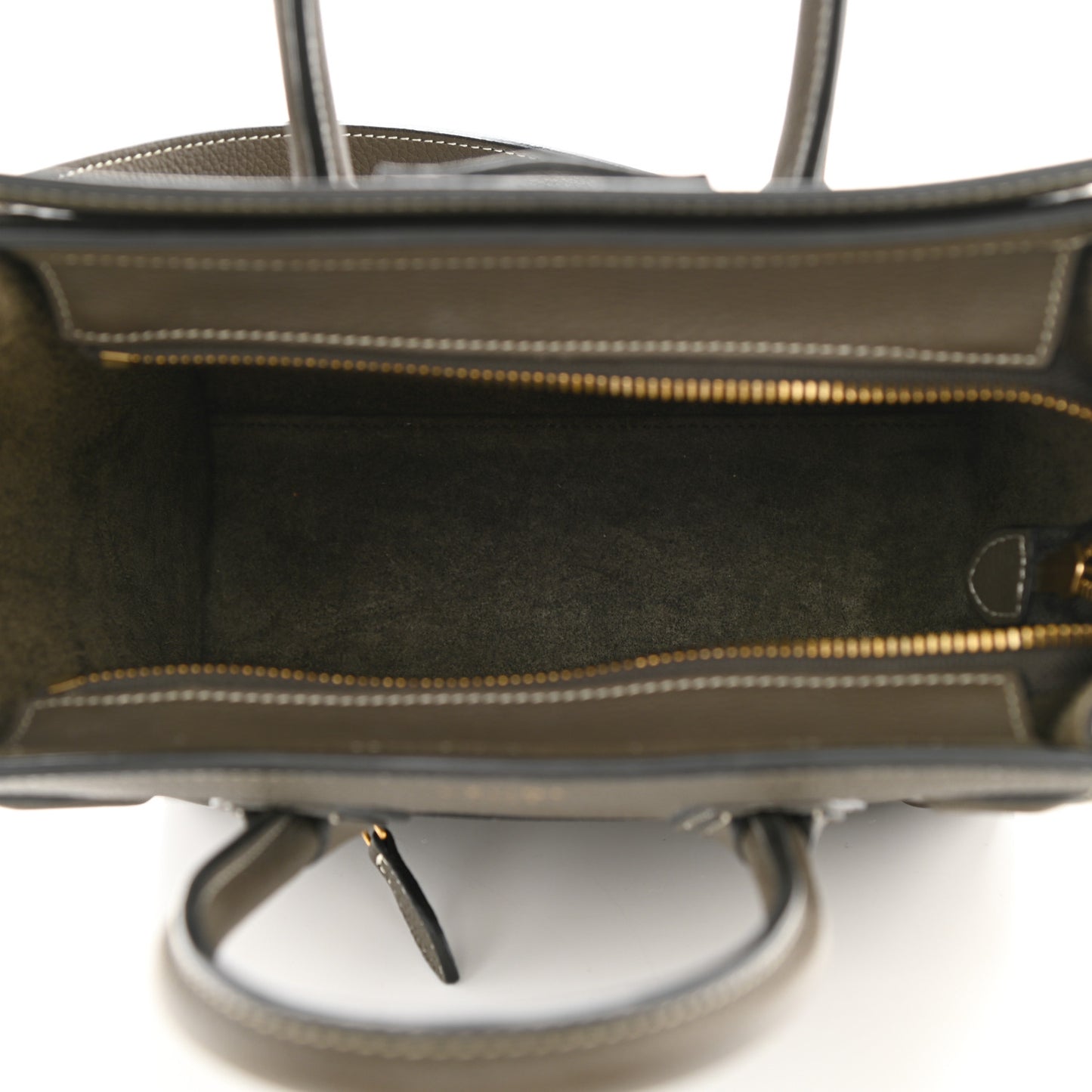 Drummed Calfskin Nano Luggage Souris