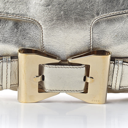Gucci Metallic Calfskin Queen Bow Chain Clutch Gold 8 of 10
