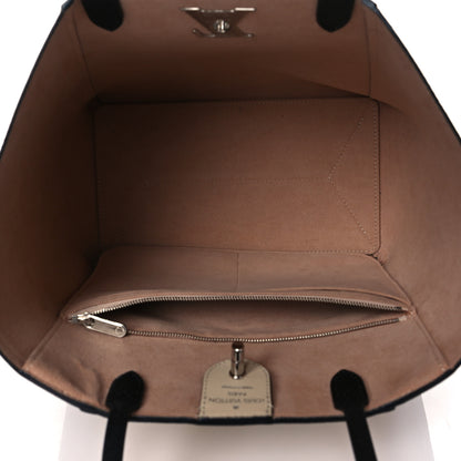 Louis Vuitton Calfskin Lockme Go Tote Black Vanilla 5 of 9