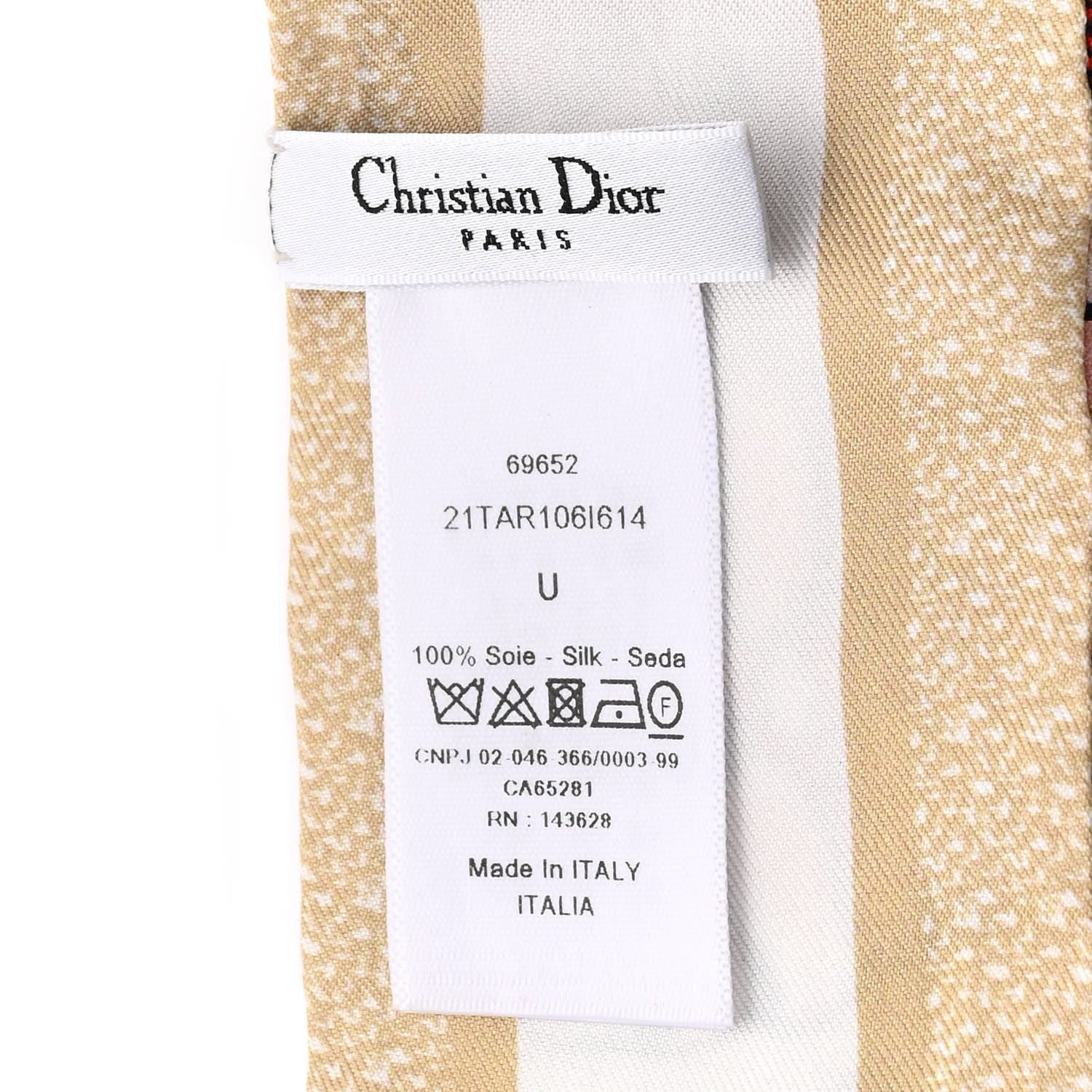 Christian Dior Silk Hibiscus Mitzah Scarf Multicolor 2 of 4