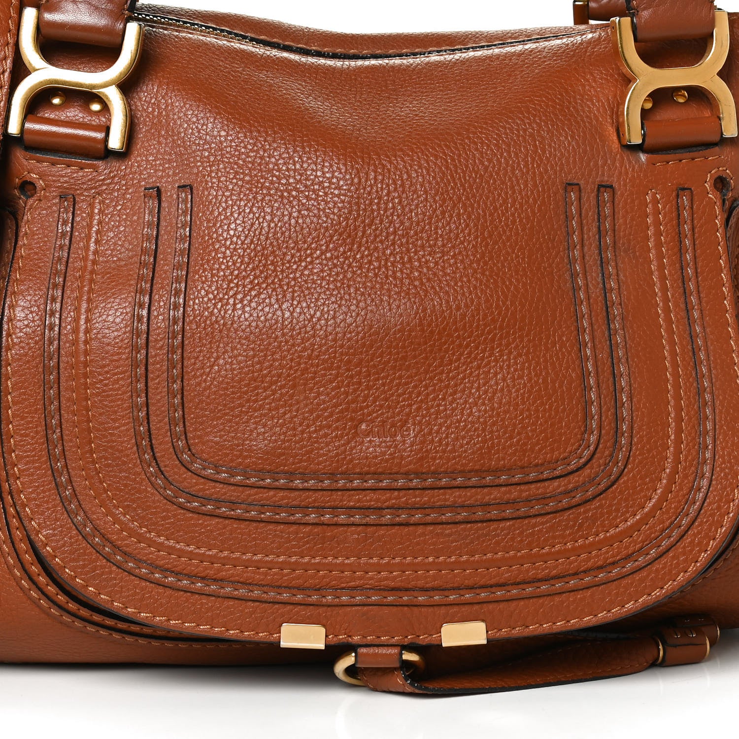 Chloe Calfskin Medium Marcie Satchel Tan 8 of 15