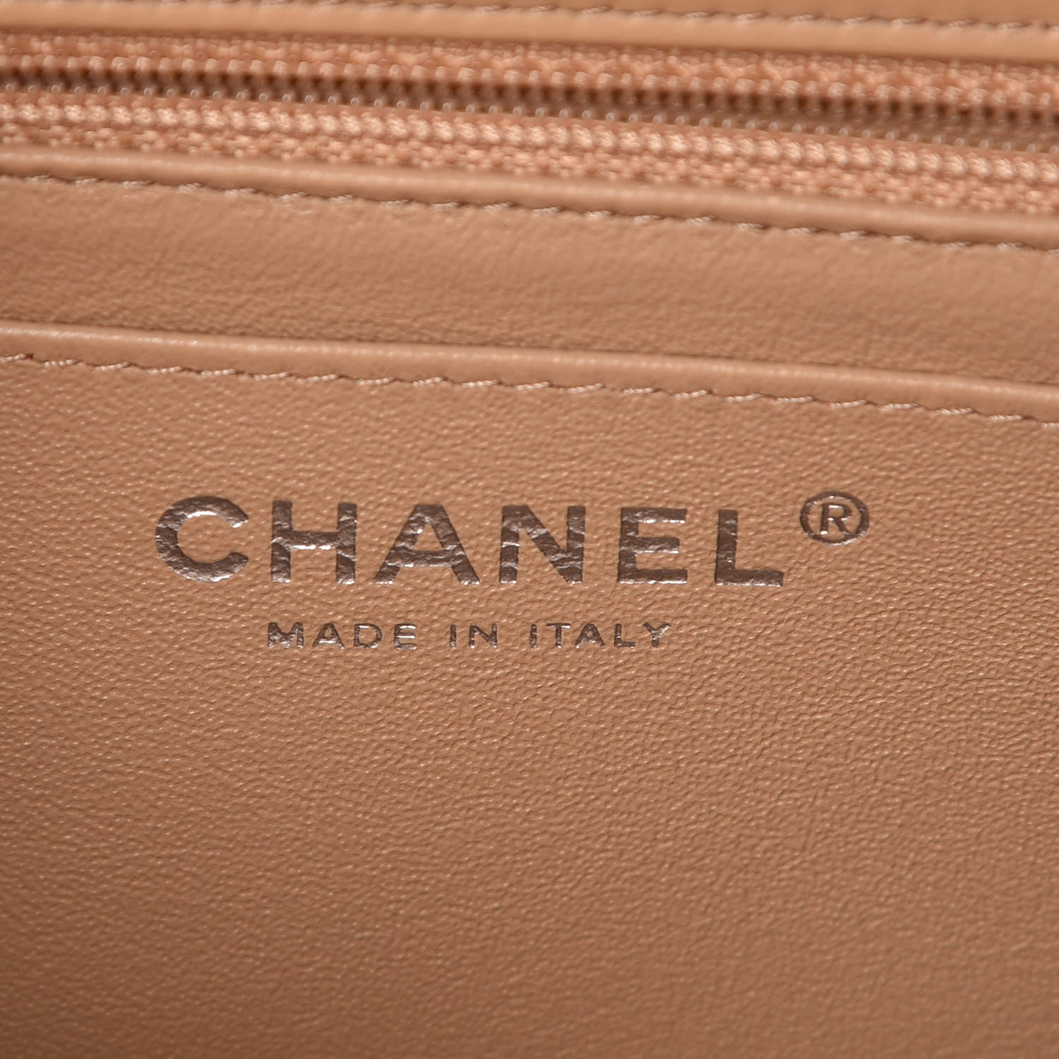 Chanel Lambskin Quilted Mini Rectangular Flap Beige 8 of 10